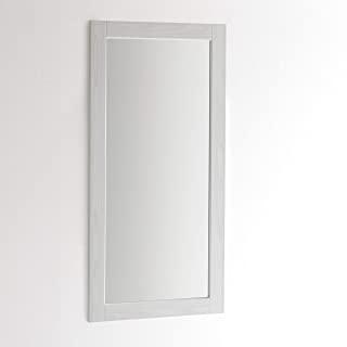 Recensioni di specchio con cornice in legno
